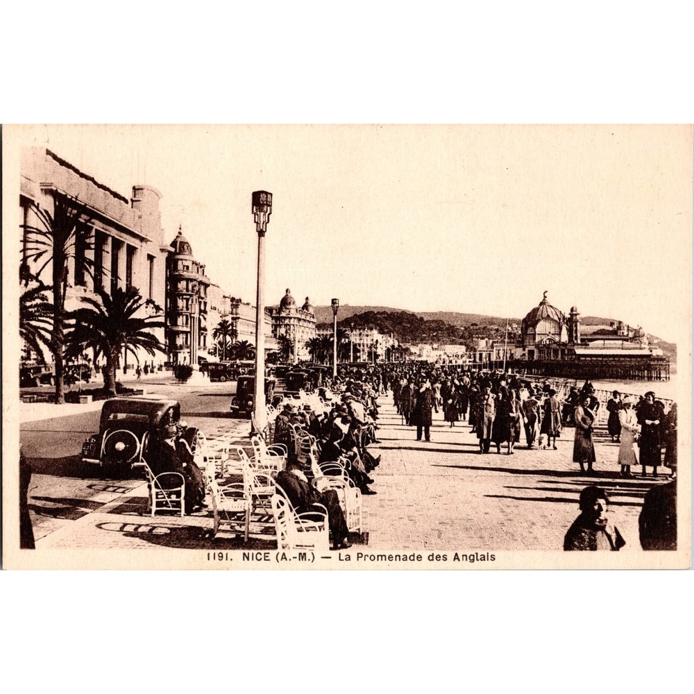 Vintage Nice La‎ Promenade des Anglais Postcard by La Provençale
